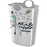 Life Story Cesta para la Colada 58L con Orificios de ventilación y Manijas- Cesto de Plástico para Ropa Sucia- 53 × 40…